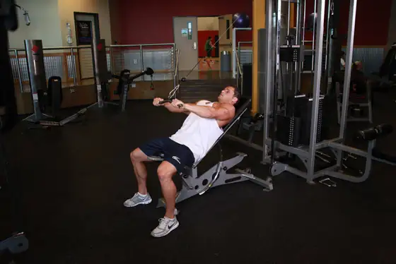 Cable Incline Pushdown — end position