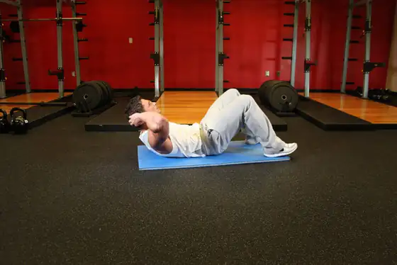 Crunches — end position