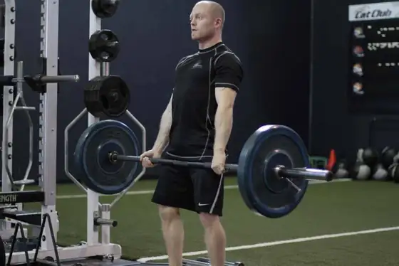 Deficit Deadlift — end position