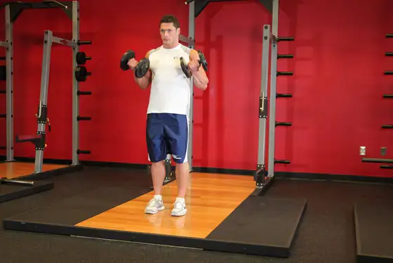 Dumbbell Bicep Curl — end position