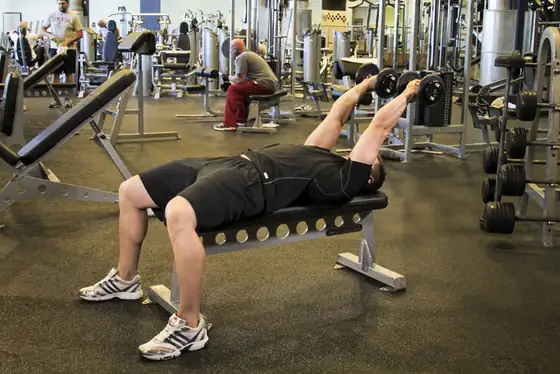 Dumbbell Tricep Extension -Pronated Grip — end position