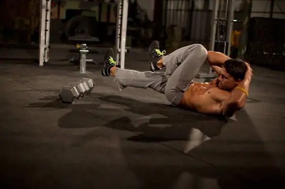 Elbow to Knee — start position
