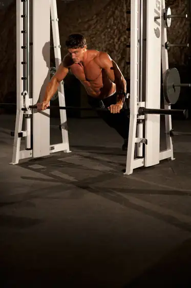 Incline Push-Up Wide — end position