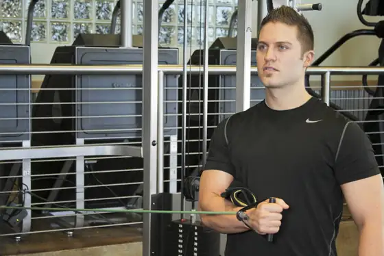 Internal Rotation with Band — end position