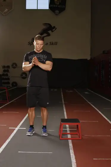 Lateral Box Jump — start position