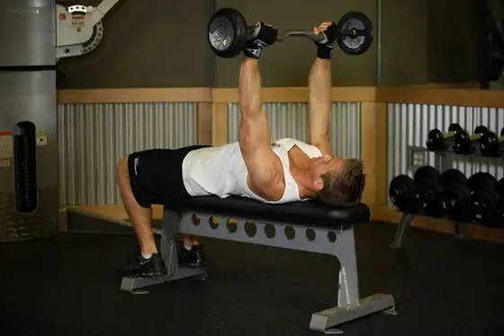 Lying Triceps Press — start position