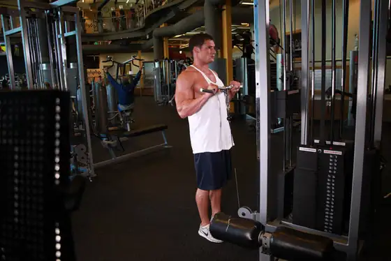 Reverse Cable Curl — start position