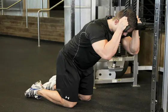 Rope Crunch — start position