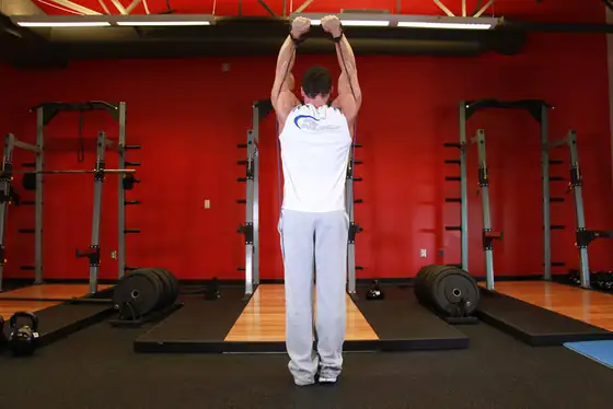 Shoulder Press - With Bands — end position