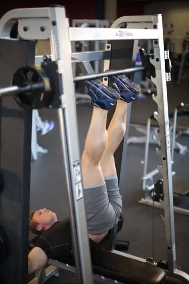 Smith Machine Hip Raise — end position