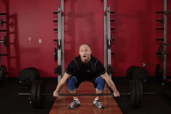 Snatch Deadlift — start position