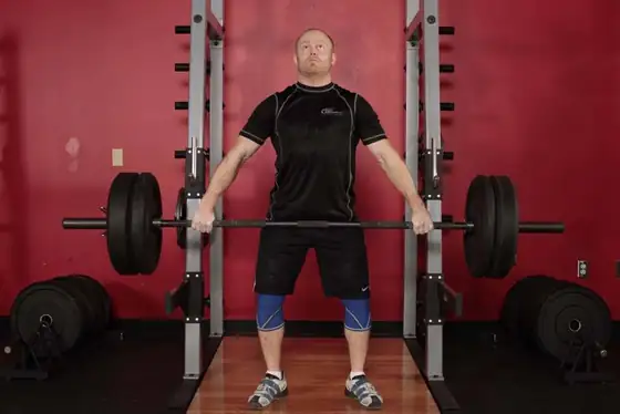 Snatch Shrug — start position