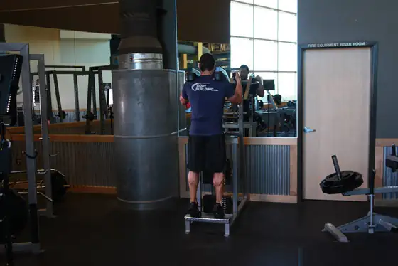 Standing Calf Raises — end position
